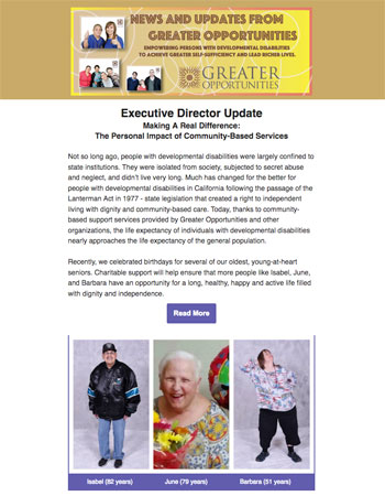 Greater Opportunities Email Newsletter July 10 2017